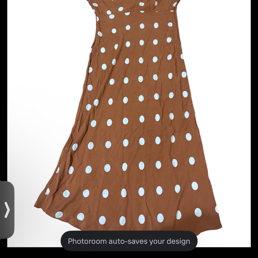 a new day Brown and White Polka Dot Maxi Dress - Picture 5 of 7